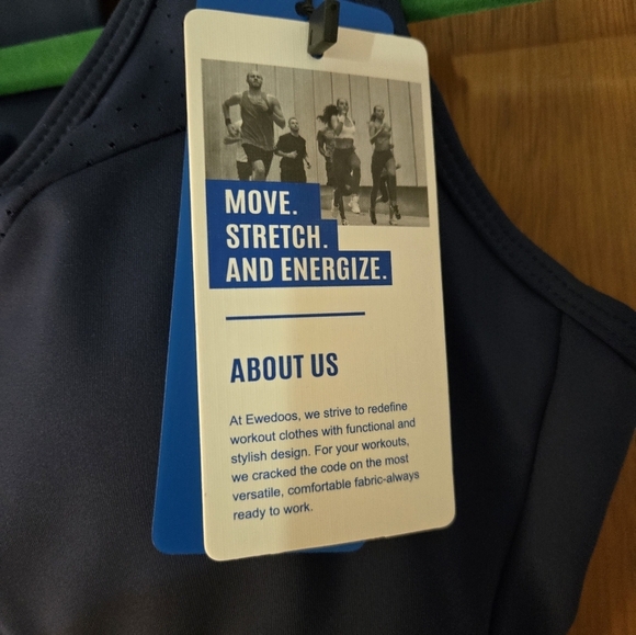 Ewedoos Navy Sports Bra - Picture 4 of 6